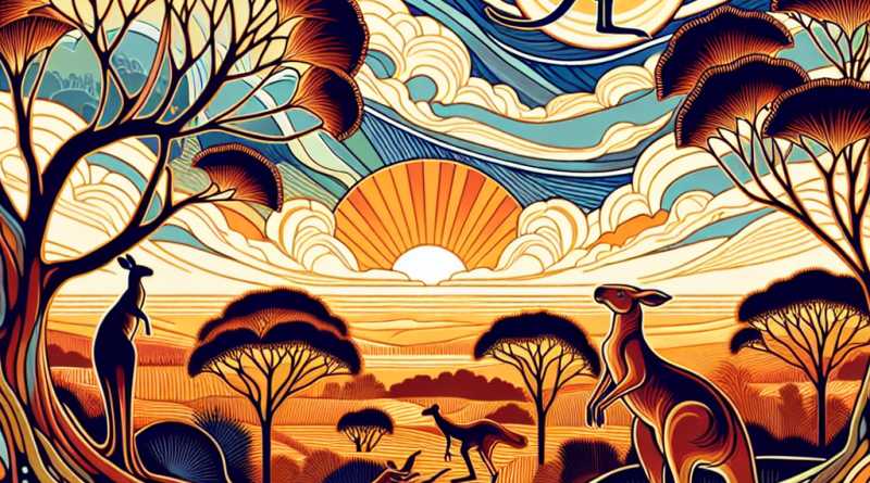 Rural Australia's Promise of adventure and natural beauty shines in this vivid portrayal of its iconic wildlife and landscapes.